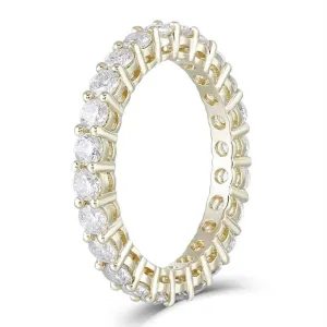 10k Yellow, Rose, White Gold Moissanite Eternity Ring 1.44ct Total