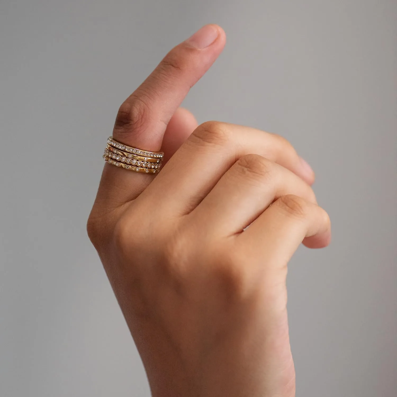 14K Gold Filled Rings Band Rings for Women Thin Gold Ring Plain Statement Band Ring Comfort Fit Size 5 to 10