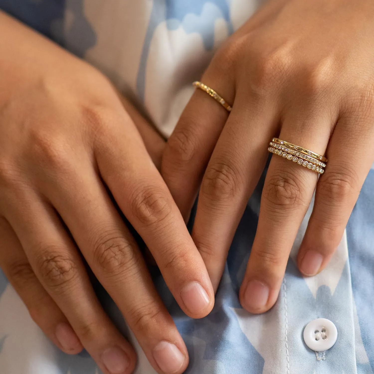14K Gold Filled Rings Band Rings for Women Thin Gold Ring Plain Statement Band Ring Comfort Fit Size 5 to 10