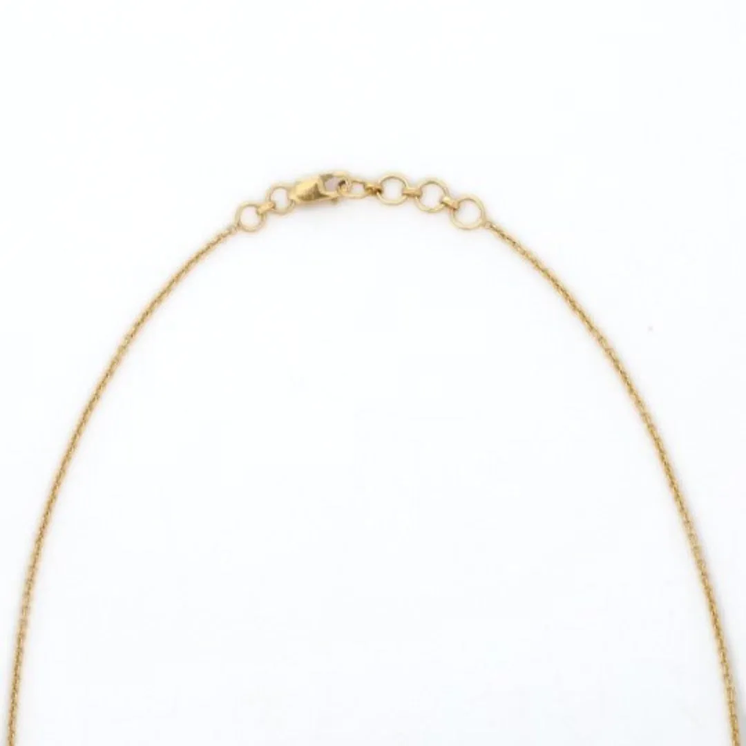 18K Blue Topaz Drop Chain Necklace