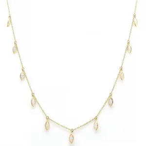 18K Gold Diamond Charm Necklace