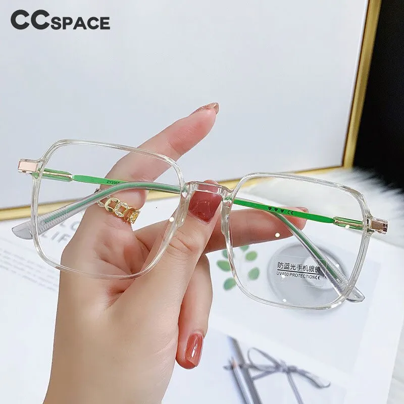 CCspace Women's Full Rim Square Tr 90 Myopic Reading Glasses 56223