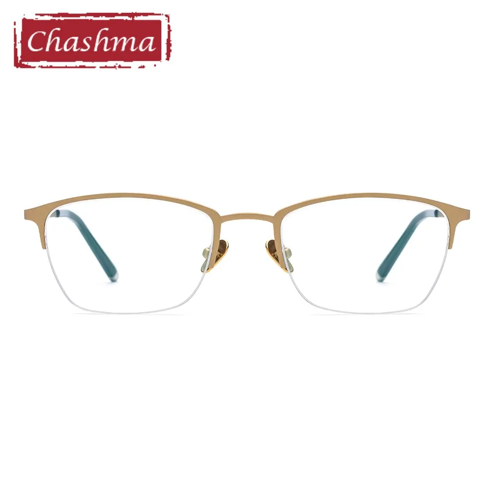 Chashma Men's Semi Rim Square Titanium Eyeglasses 18502