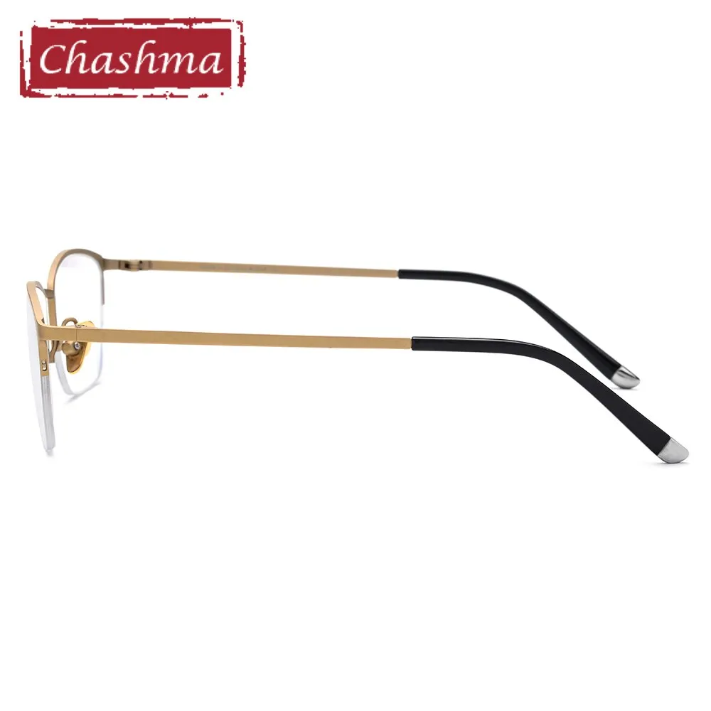 Chashma Men's Semi Rim Square Titanium Eyeglasses 18502