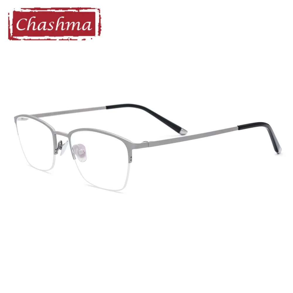 Chashma Men's Semi Rim Square Titanium Eyeglasses 18502