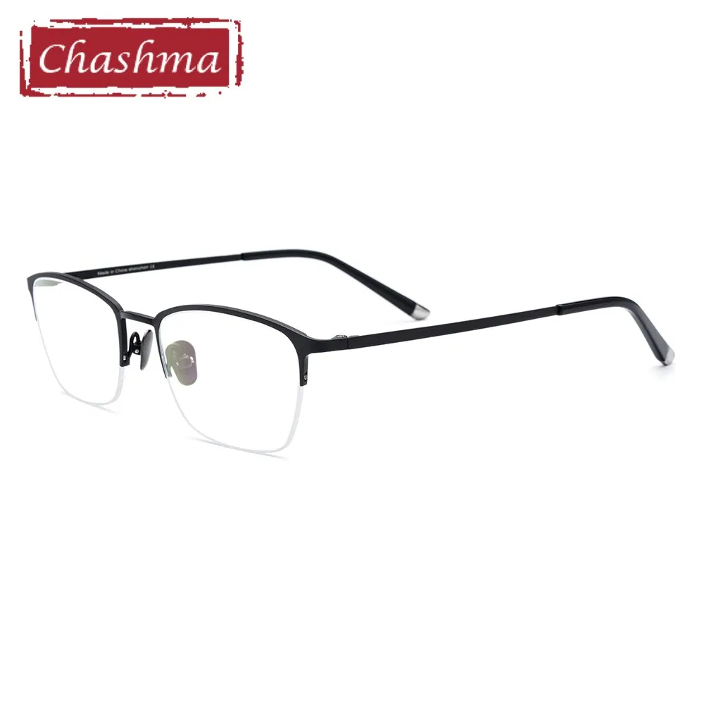 Chashma Men's Semi Rim Square Titanium Eyeglasses 18502