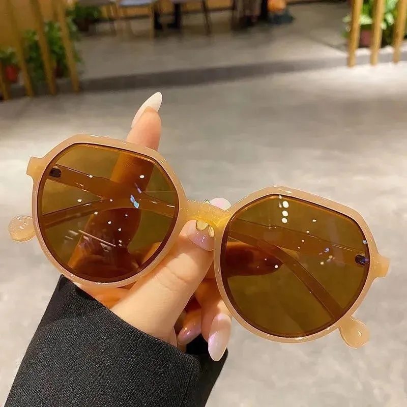 Fashion Trend Candy Color Trend Style Frame Big Frame All-match Ins Round Personalized Sunglasses