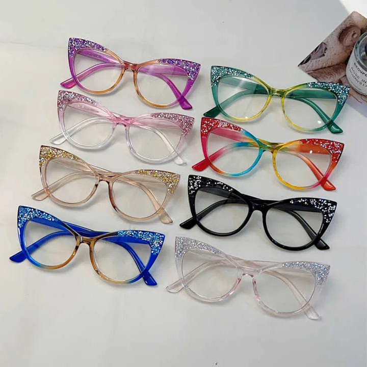 KAMMPT موضة عين القط إطارات بصرية متعددة الألوان نظارات KAMMPT Fashion Cat Eye Multicolor Optical Frames