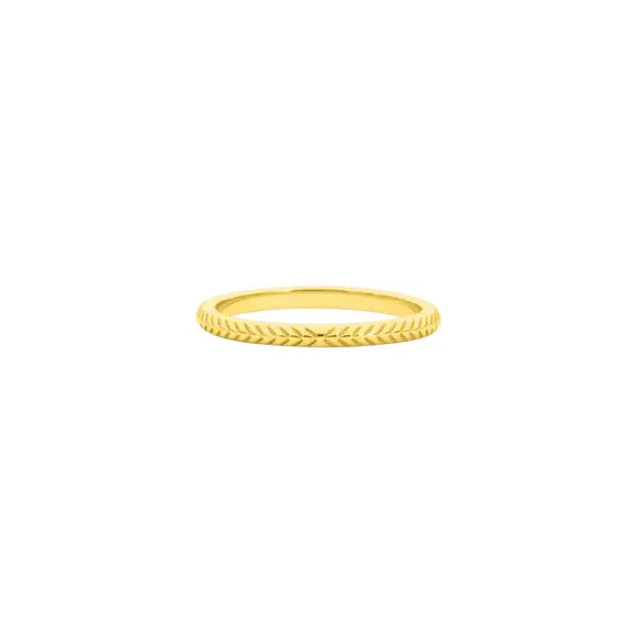 Marjorie Etched Band - Gold