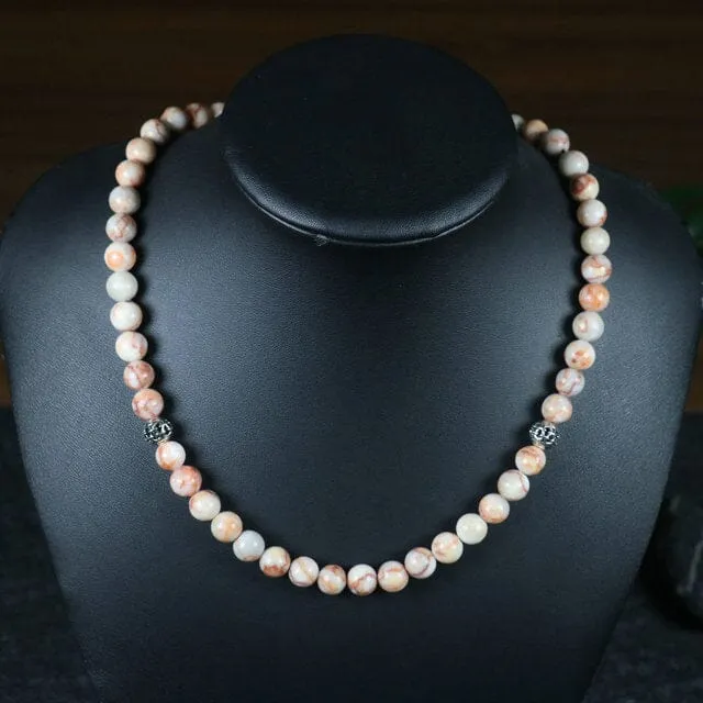 Natural Stone Meditation Beads Necklace