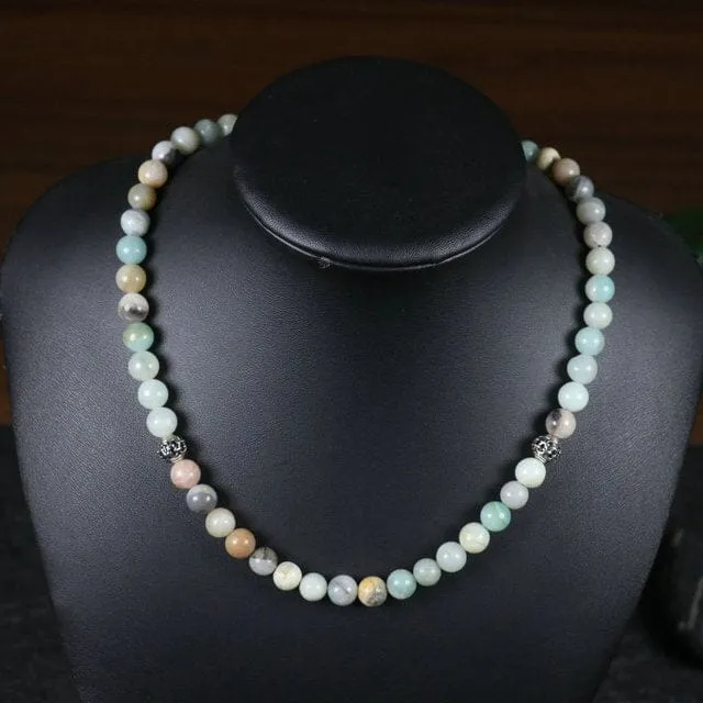 Natural Stone Meditation Beads Necklace