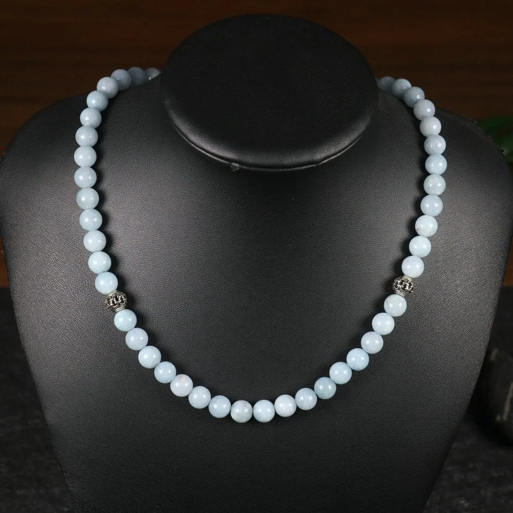 Natural Stone Meditation Beads Necklace