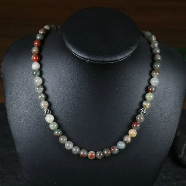 Natural Stone Meditation Beads Necklace