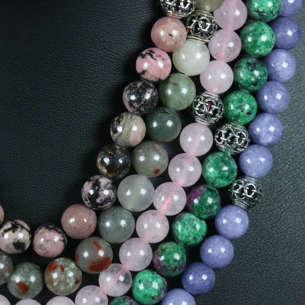 Natural Stone Meditation Beads Necklace