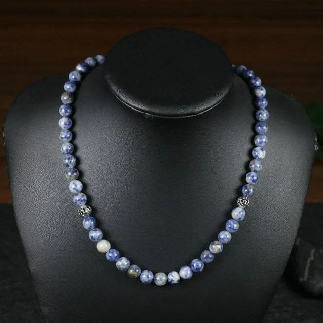 Natural Stone Meditation Beads Necklace