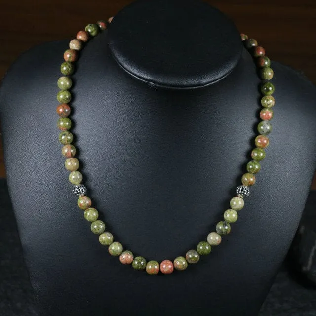 Natural Stone Meditation Beads Necklace