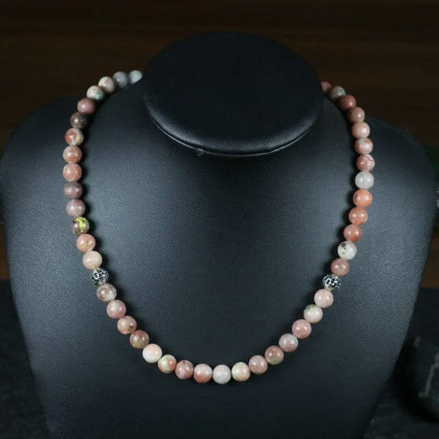 Natural Stone Meditation Beads Necklace
