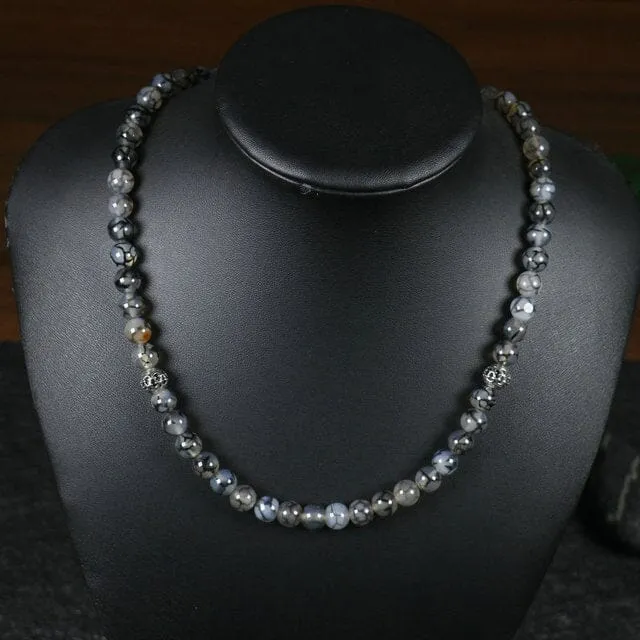 Natural Stone Meditation Beads Necklace