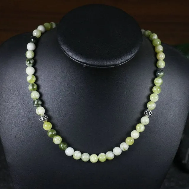 Natural Stone Meditation Beads Necklace