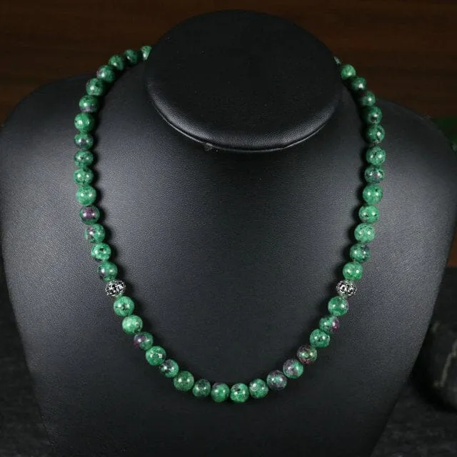 Natural Stone Meditation Beads Necklace