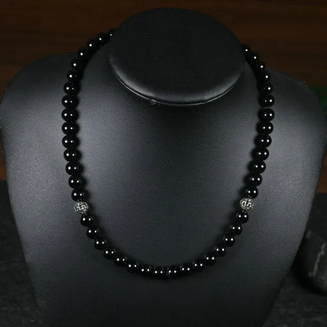 Natural Stone Meditation Beads Necklace