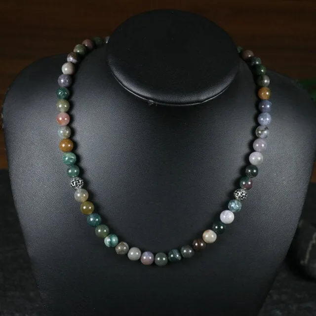 Natural Stone Meditation Beads Necklace