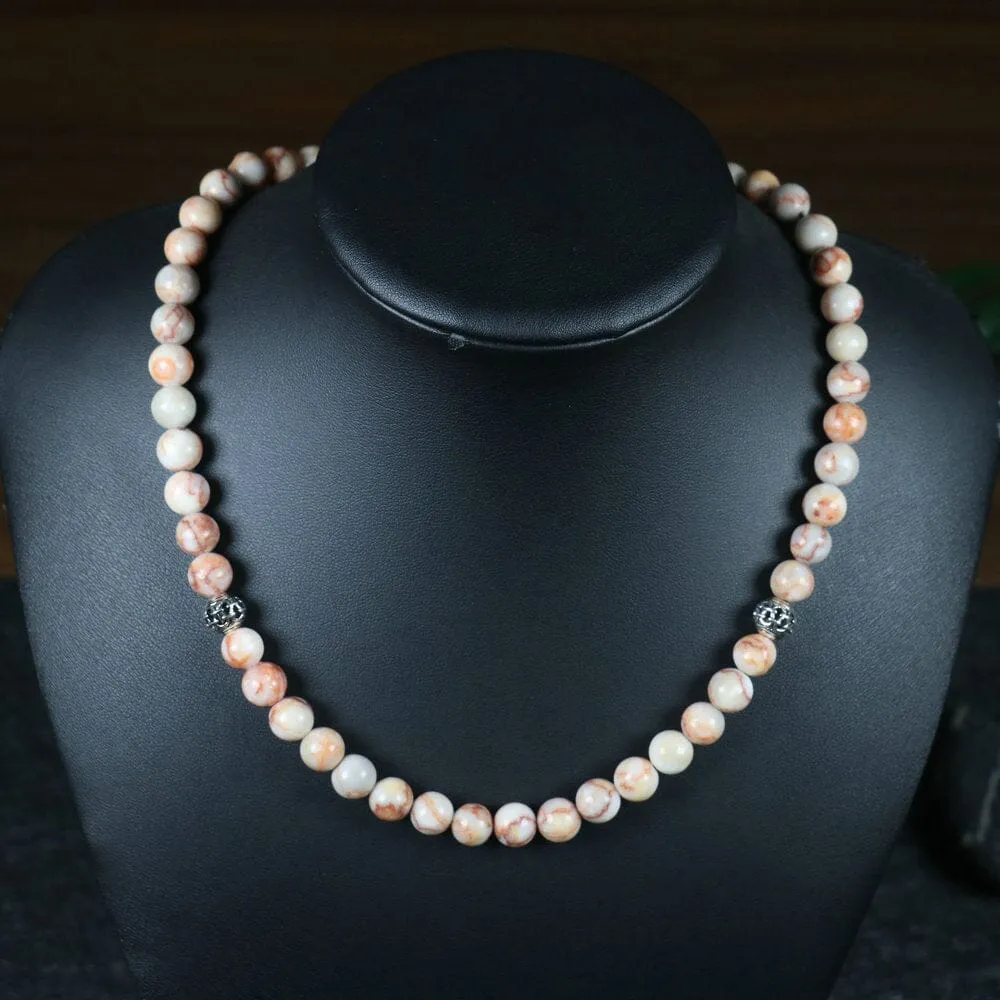 Natural Stone Meditation Beads Necklace