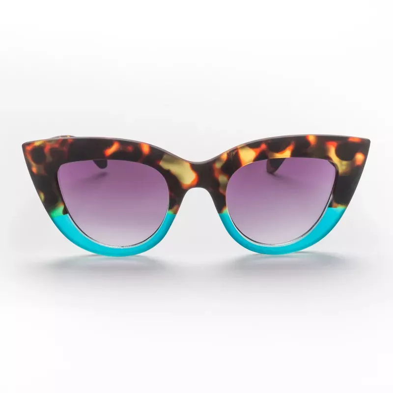 Okkia - CLAUDIA Sunglasses - Tortoise   Blue