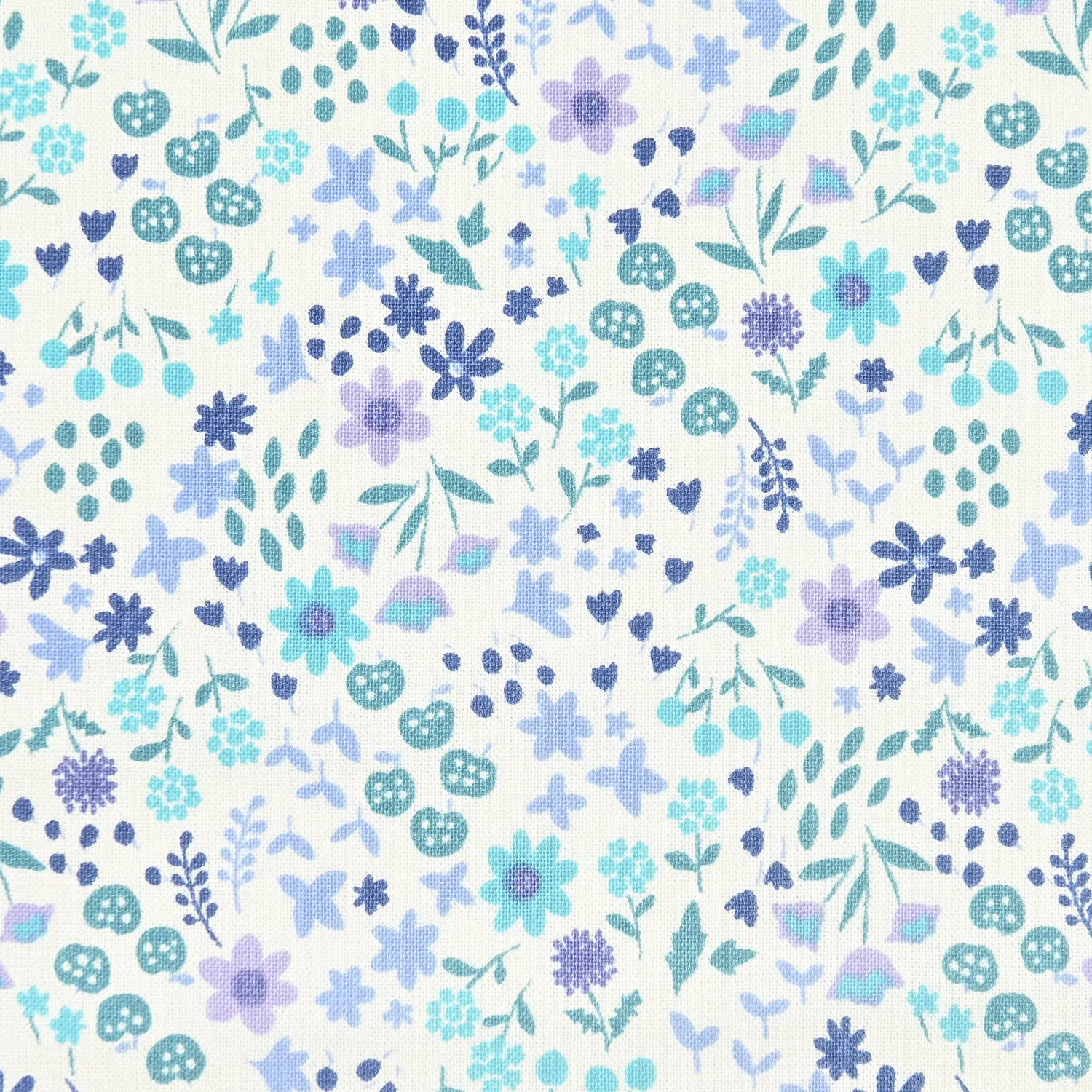 Pataco Ditsy Flower Cotton Sheeting - KOKKA Original Design