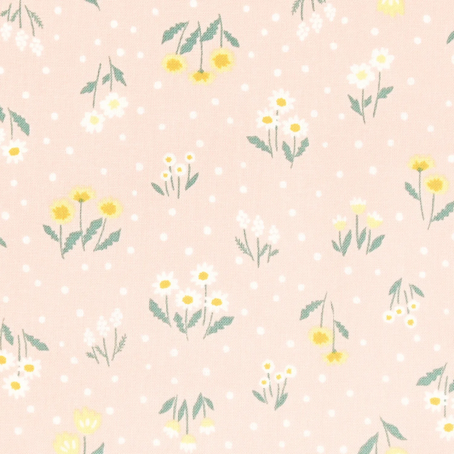 Pataco Ditsy Flower Cotton Sheeting - KOKKA Original Design